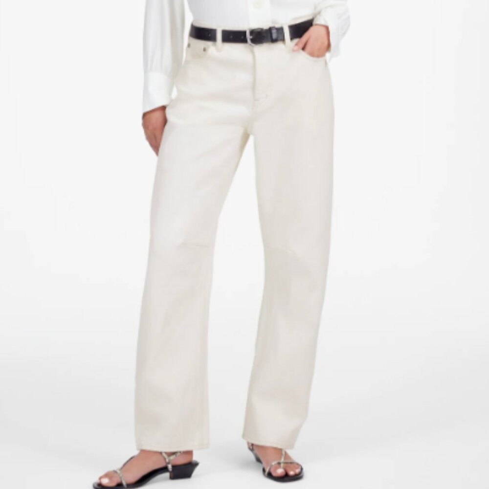 Madewell Darted Barrel Leg Jean Size 27 Color Canvas